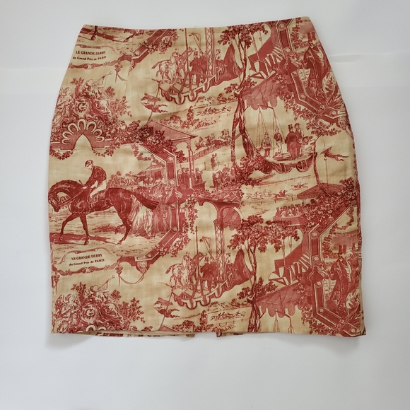 Silk Club Dresses & Skirts - Silk Club Toile Skirt w/ Linen French Equestrian